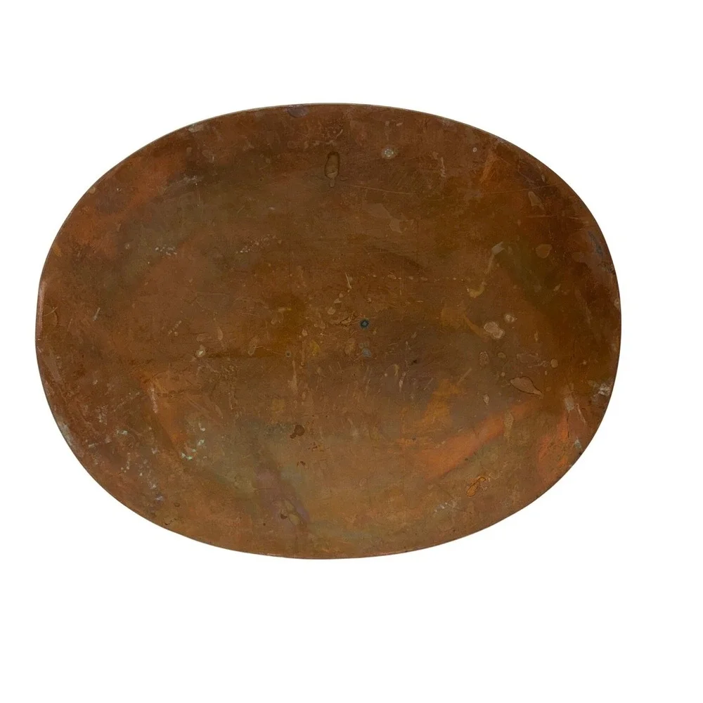 Antique Large Copper Oval Planter Handles Rustic Farmhouse Decor *Read Vintage